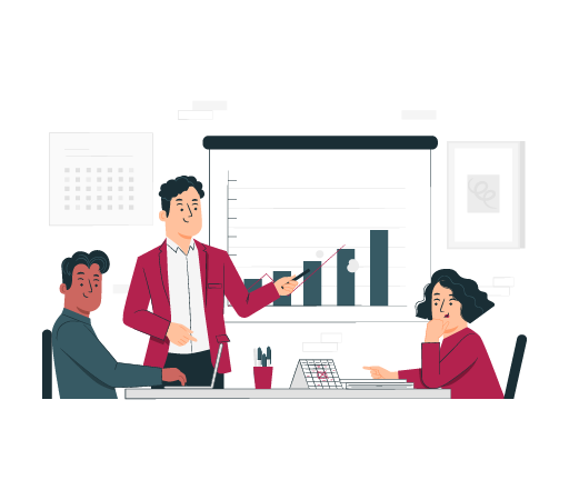 Vector de personas en reunión de trabajo