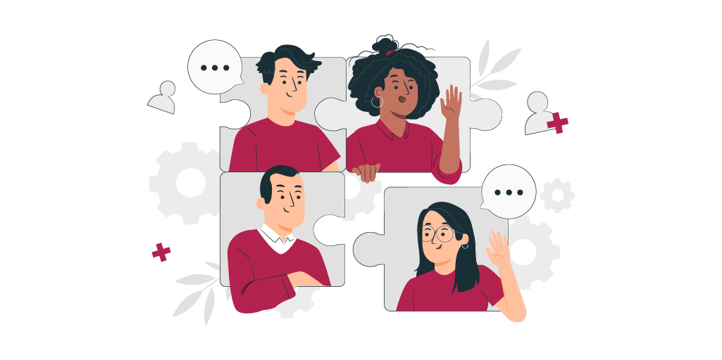 Vector de personas conversando