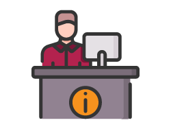 Vector de personal de atención al usuario