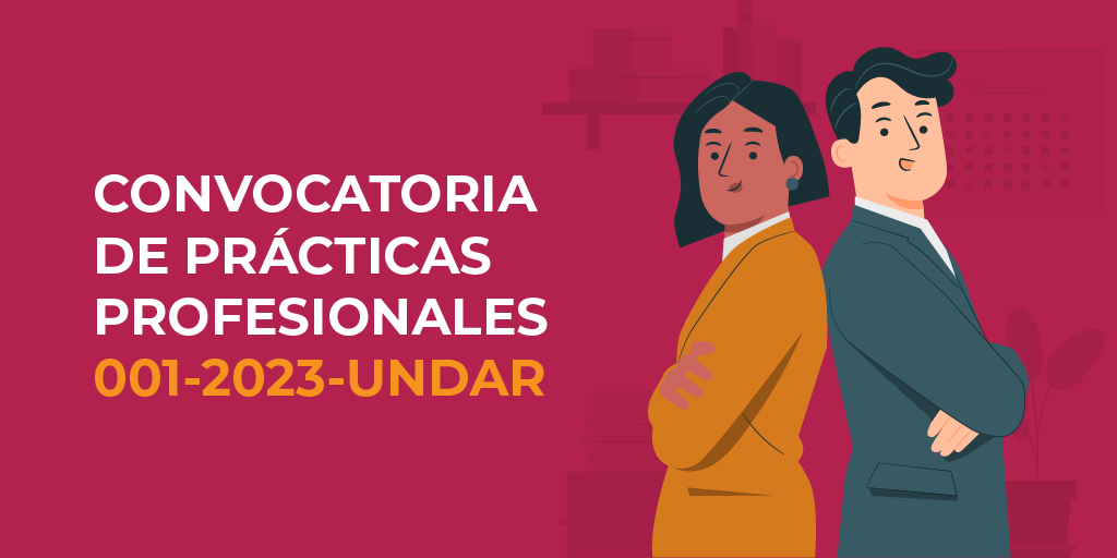 Banner de Convocatoria de prácticas preprofesionales 001-2023-UNDAR