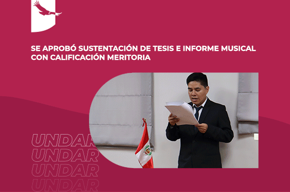 Banner de noticia: Se aprobó sustentación de tesis e informe musical con calificación meritoria.