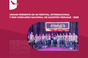 Banner de noticia: UNDAR presente en el XII Festival Internacional y 9no Concurso Nacional de Saxofón PERUSAX-2023.