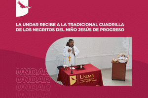 Banner de noticia: UNDAR recibe a la tradicional cuadrilla Los Negritos del Niño Jesús de Progreso.