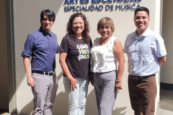 Banner de noticia: Equipo de la VPI se reúne con la Directora de la carrera de Música de la Facultad de Artes Escénicas de la PUCP