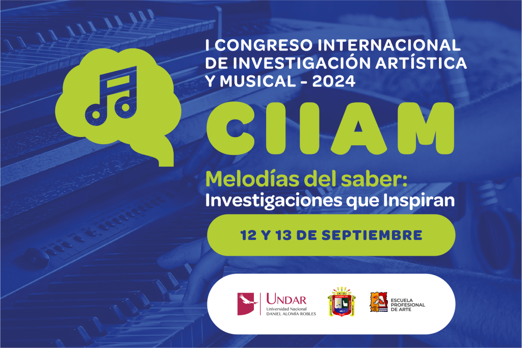 Segundo flyer del I Congreso Internacional de Investigación Artística y Musical - 2024